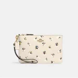Coach Small Wristlet W/Floral Print